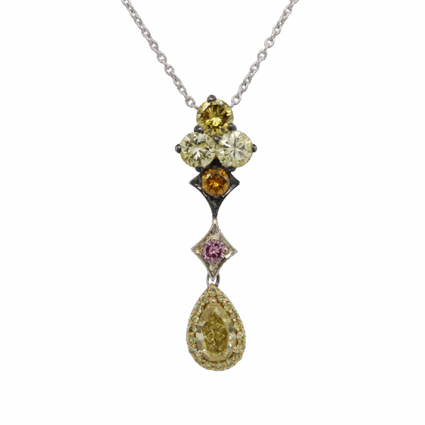 "Sun-Kissed" Estate Yellow Diamond Pendant