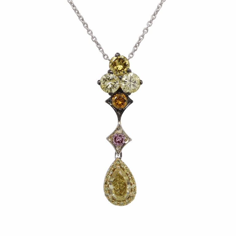 "Sun-Kissed" Estate Yellow Diamond Pendant