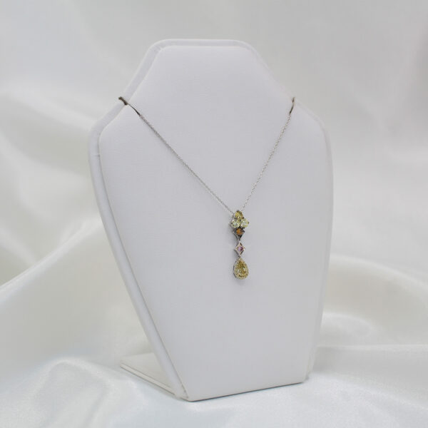 "Sun-Kissed" Estate Yellow Diamond Pendant - Image 3