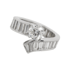 "Infinite" Estate Bypass Diamond Ring