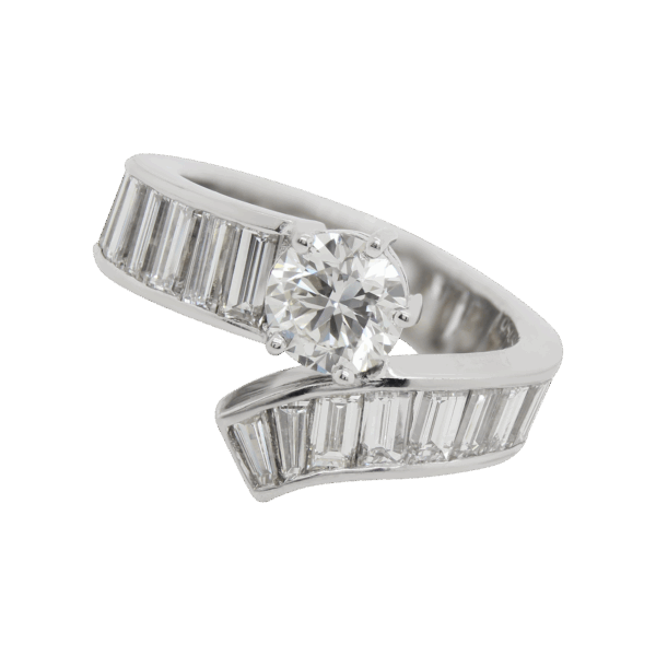 "Infinite" Estate Bypass Diamond Ring