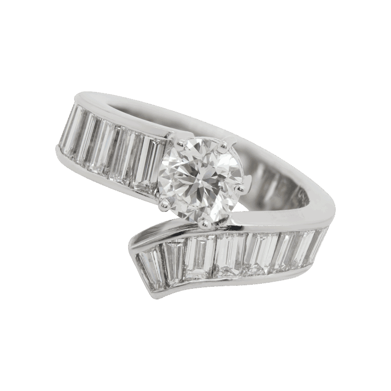 "Infinite" Estate Bypass Diamond Ring