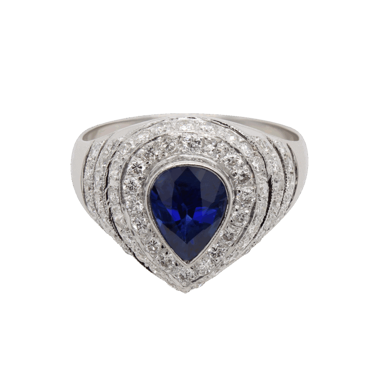 "Raindrop" Estate Sapphire Ring