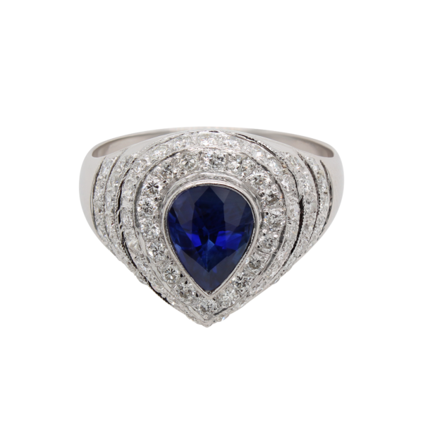 "Raindrop" Estate Sapphire Ring