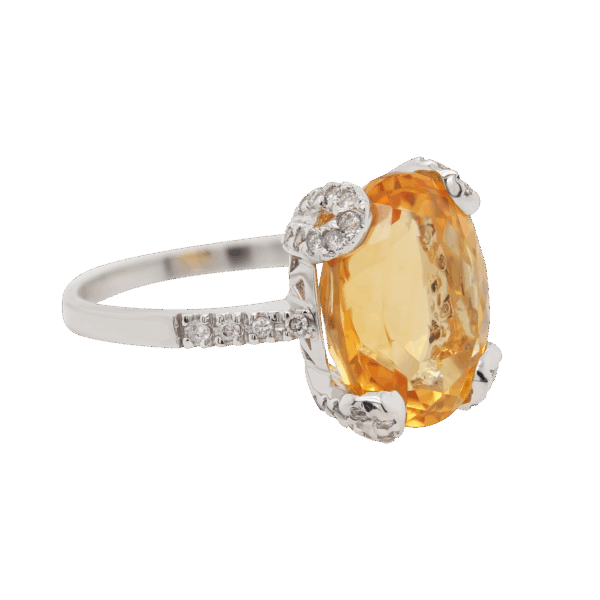 "Sunshine" Estate Yellow Topaz Ring