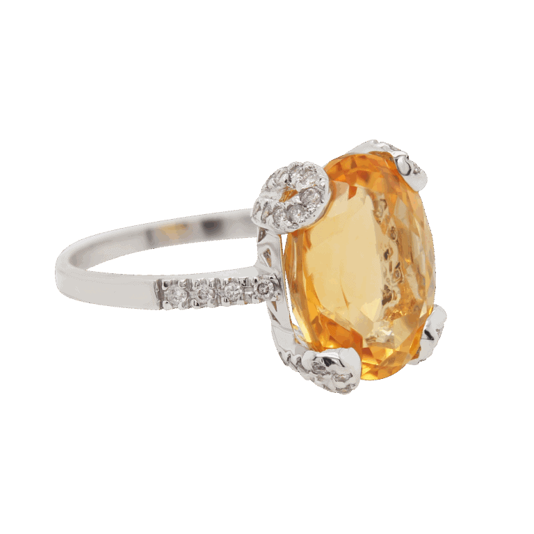 "Sunshine" Estate Yellow Topaz Ring