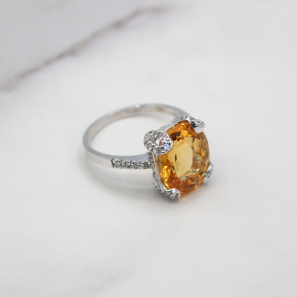 "Sunshine" Estate Yellow Topaz Ring - Image 2