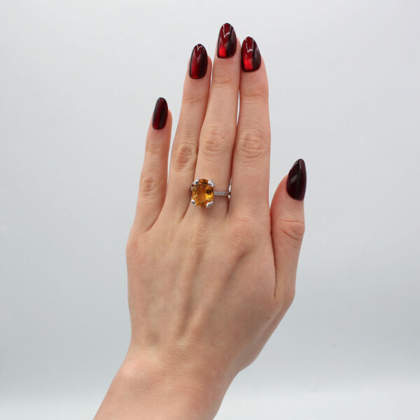 "Sunshine" Estate Yellow Topaz Ring - Image 3