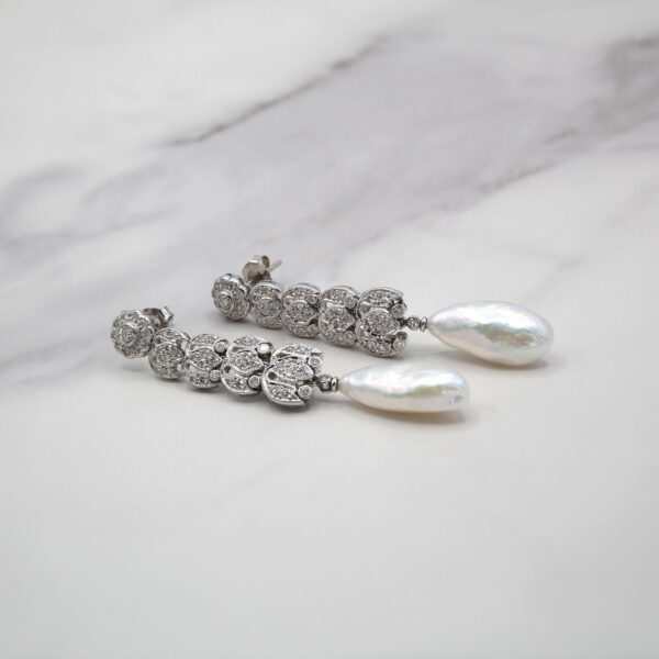 Antique Pearl Earrings - Image 2