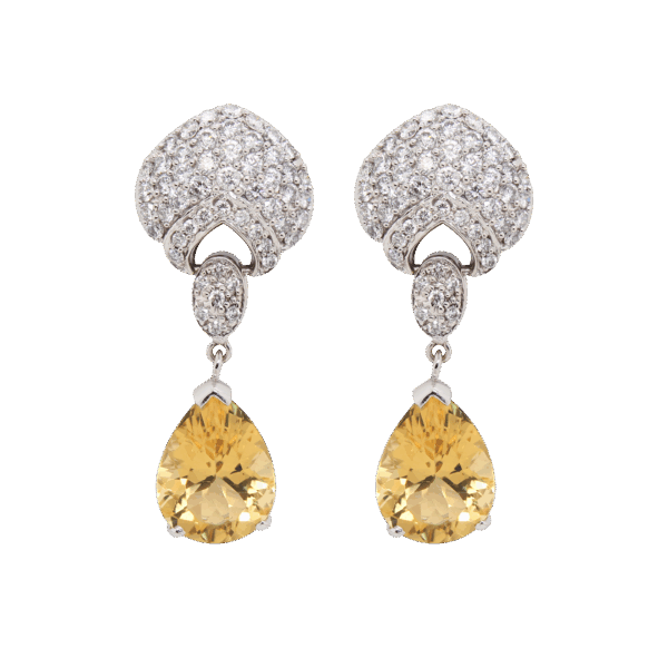 "Golden Hour" Estate Citrine Earrings