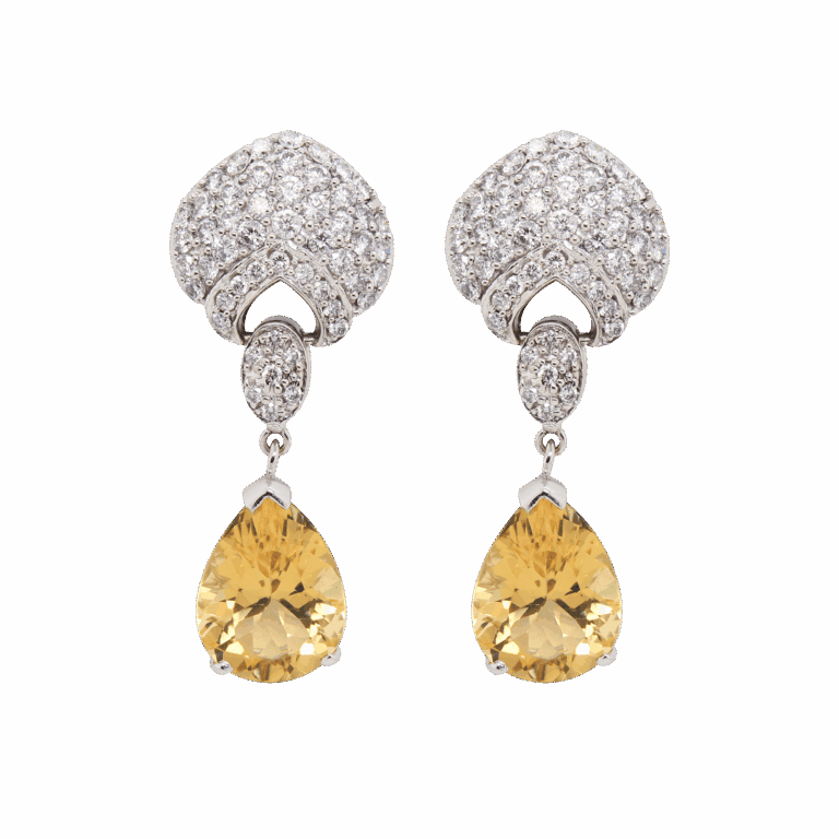 "Golden Hour" Estate Citrine Earrings