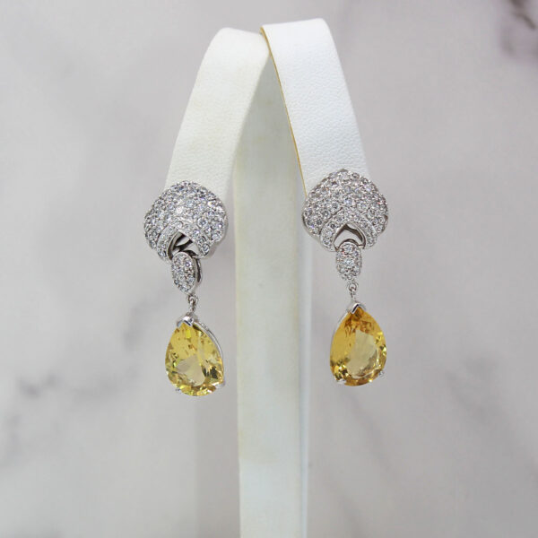 "Golden Hour" Estate Citrine Earrings - Image 3