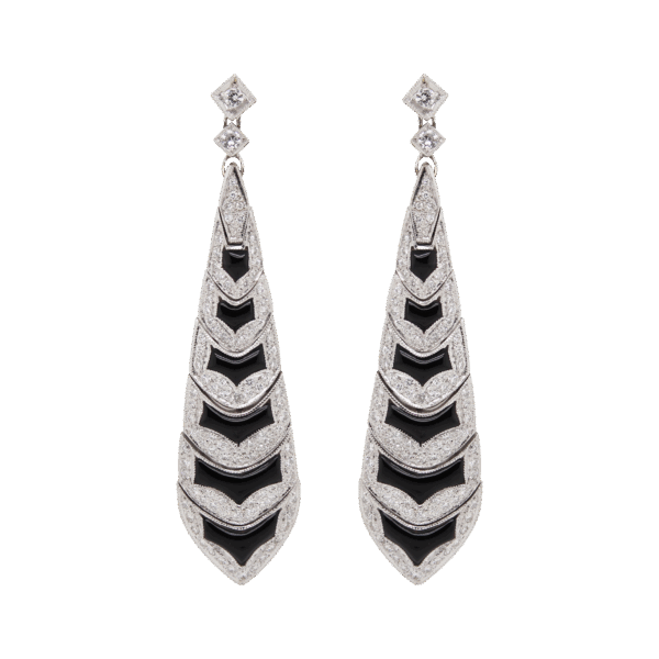 "Midnight" Art Deco Earrings