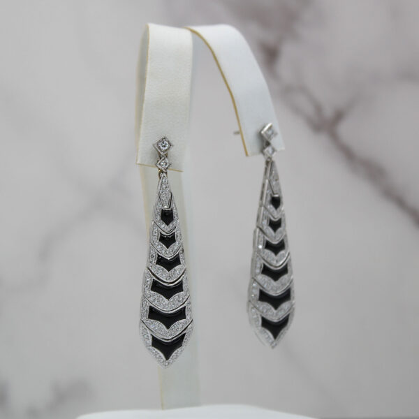 "Midnight" Art Deco Earrings - Image 3