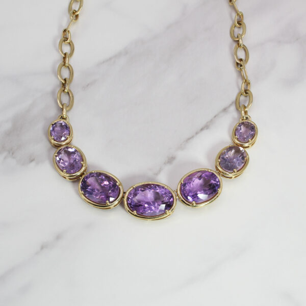 "Pretty in Purple" Vintage Amethyst Necklace - Image 2