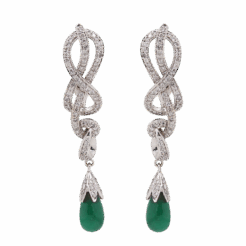 "Cabochon" Vintage Emerald Earrings