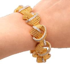 "Golden Knot" Vintage Diamond Bracelet