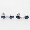 "Vibrancy" Sapphire and Diamond Earrings - Image 2