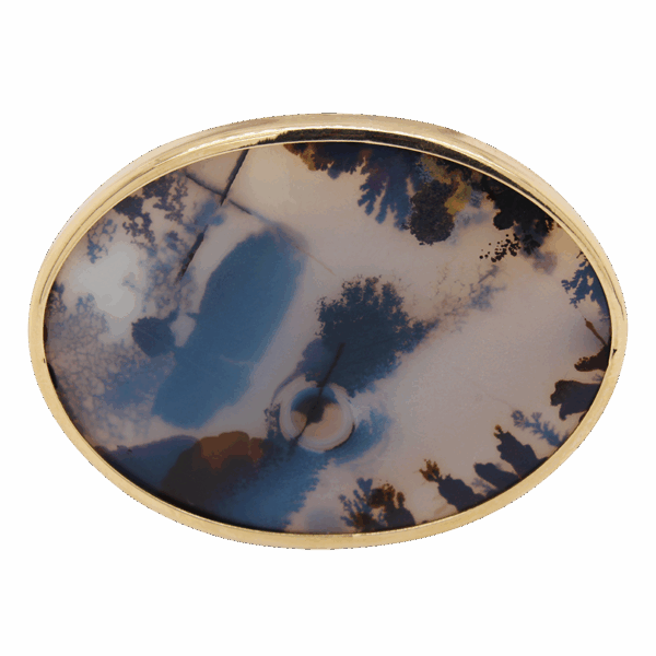 "Natural Beauty" Moss Agate Pin