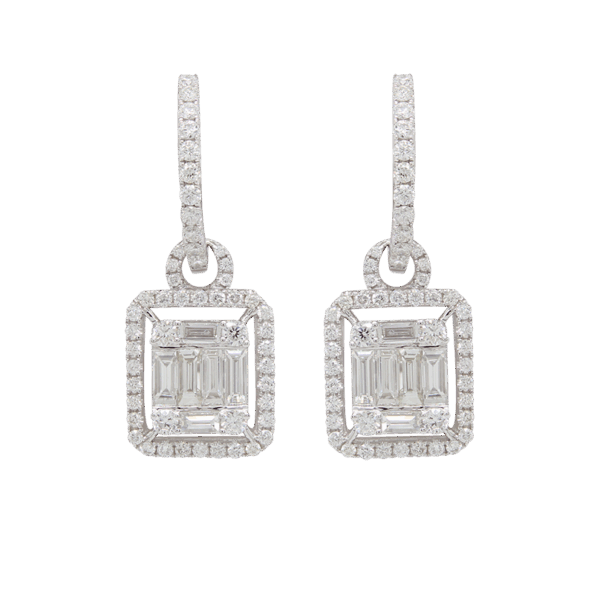 "Elegant Accessory" Estate Diamond Earrings