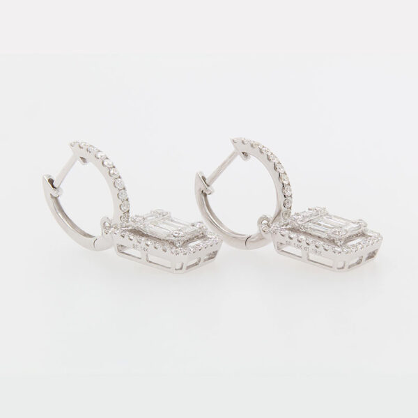 "Elegant Accessory" Estate Diamond Earrings - Image 2