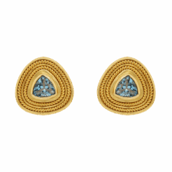 "Swiss Blue" Vintage Blue Topaz Earrings