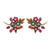 "Bouquet" Antique Sapphire and Diamond Earrings