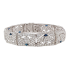 "Stunning Statement" Art Deco Diamond and Sapphire Bracelet
