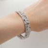 "Stunning Statement" Art Deco Diamond and Sapphire Bracelet - Image 3