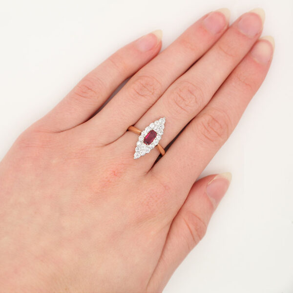 "Antique Elegance" Victorian Ruby Ring - Image 3