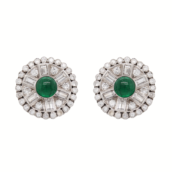 "Captivating" Antique Emerald Earrings