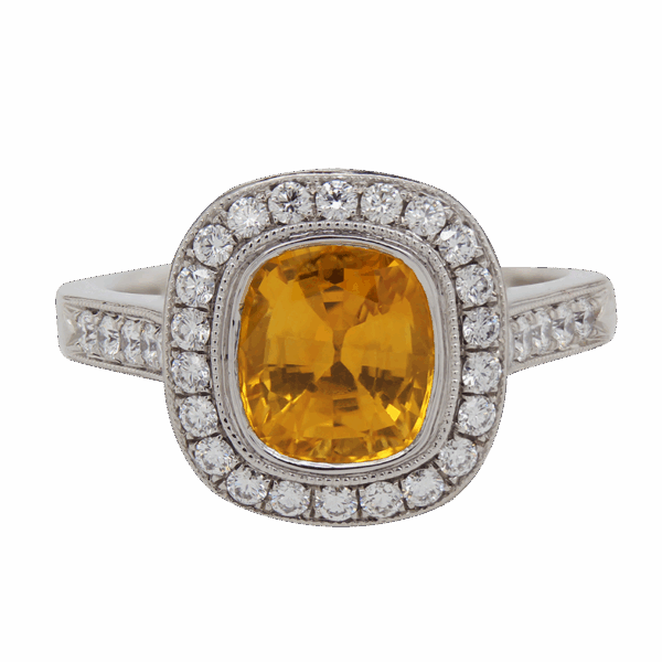 "Golden Hour" Estate Yellow Sapphire Ring