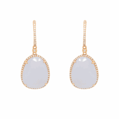 "Violet Pastel" Estate Chalcedony Earrings