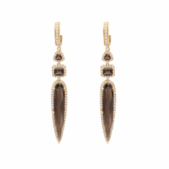 "Sparkling Interest" Estate Smoky Quartz Earrings