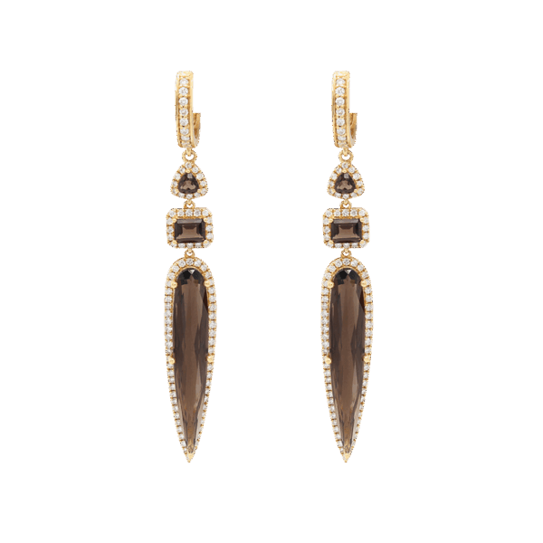 "Sparkling Interest" Estate Smoky Quartz Earrings