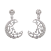 "Crescent Moon" Estate Diamond Earrings