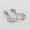 "Crescent Moon" Estate Diamond Earrings - Image 2