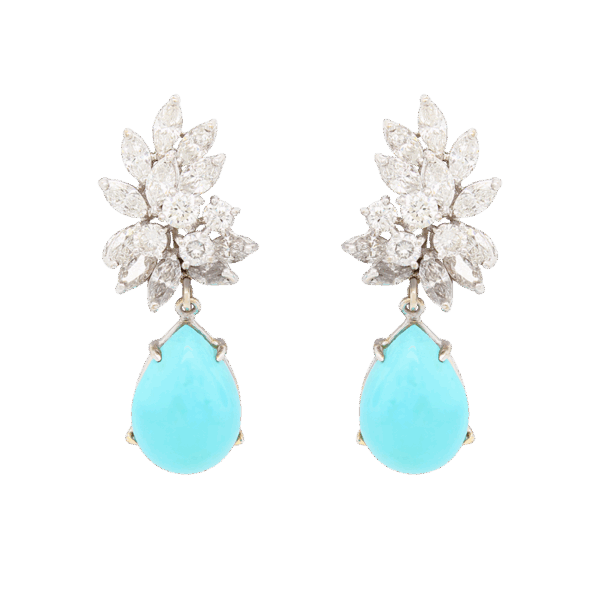 "Blue Beauty" Vintage Turquoise Earrings