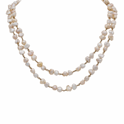 "Multi-Toned" Vintage Baroque Pearl Necklace
