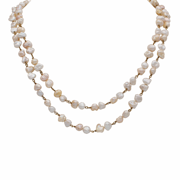 "Multi-Toned" Vintage Baroque Pearl Necklace