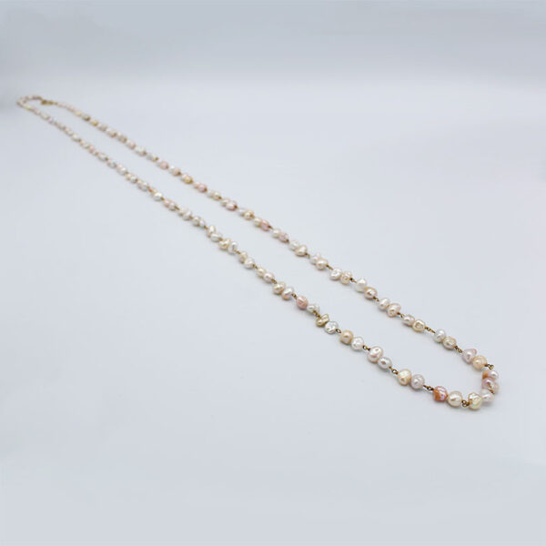 "Multi-Toned" Vintage Baroque Pearl Necklace - Image 4