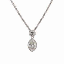 "Glistening Drop" Estate Diamond Pendant