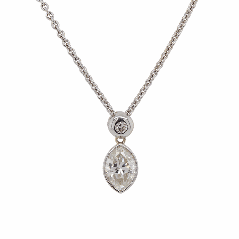 "Glistening Drop" Estate Diamond Pendant