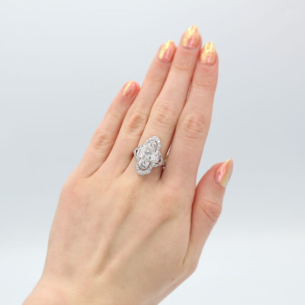 "Diamond Dream" Art Deco Ring - Image 3