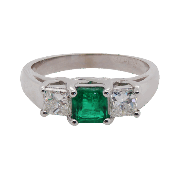 "Juniper" Estate Emerald Ring