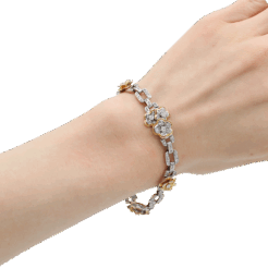 "Floral Bouquet" Vintage Diamond Bracelet