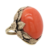 "Floral Coral" Antique Ring