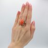 "Floral Coral" Antique Ring - Image 3