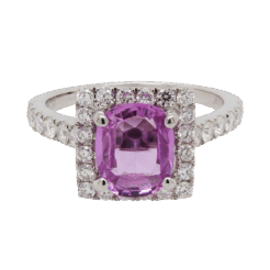 "Strawberry" Estate Pink Sapphire Ring