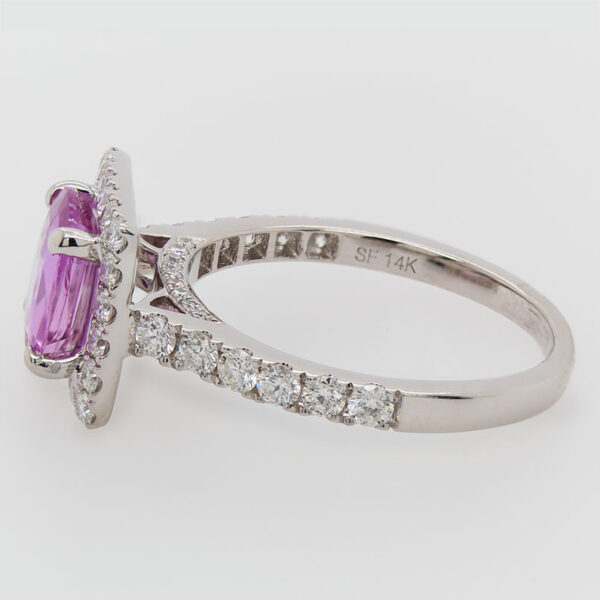 "Strawberry" Estate Pink Sapphire Ring - Image 3